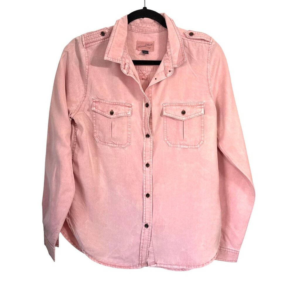 Universal Thread Pink Button-Down Utility Shirt L… - image 1